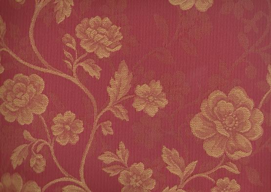 Tkanina Armonia zasłonowa, tapicerska klasyczna, bordowe kwiaty