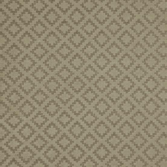 Tkanina zasłonowa i tapicerska ze wzorem graficznymw stylu tal 60tych - BOHO Geometric Cross 04 brąz