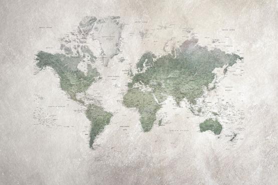 widok wzoru mapy świata - fototapeta ścienna