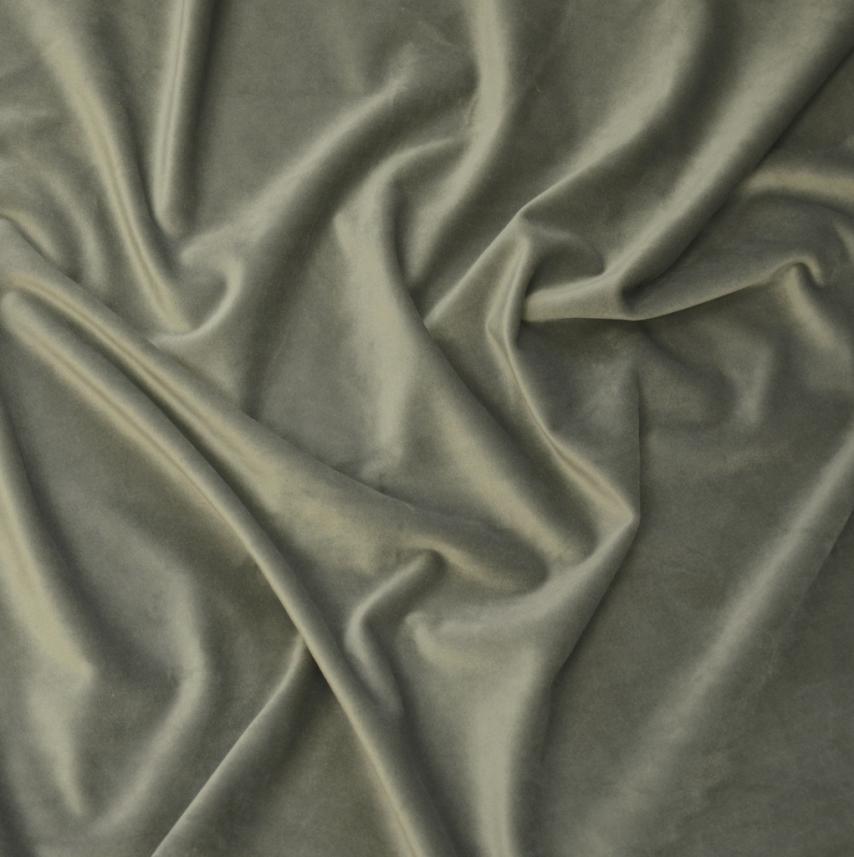 Szara tkanina zasłonowa typu velvet - szerokość 300cm