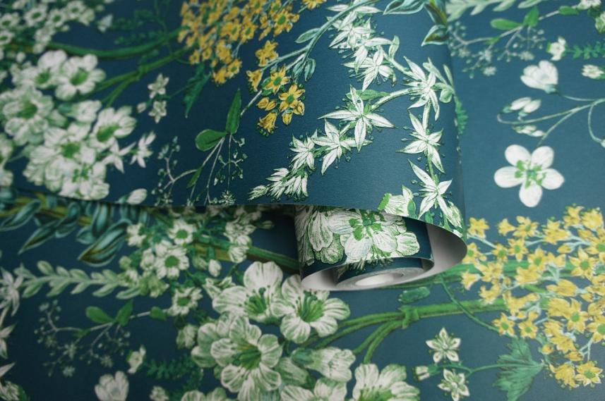 tapeta ścienna - Holden Kaleidoscope - wzór kwiatki - morskie tło 