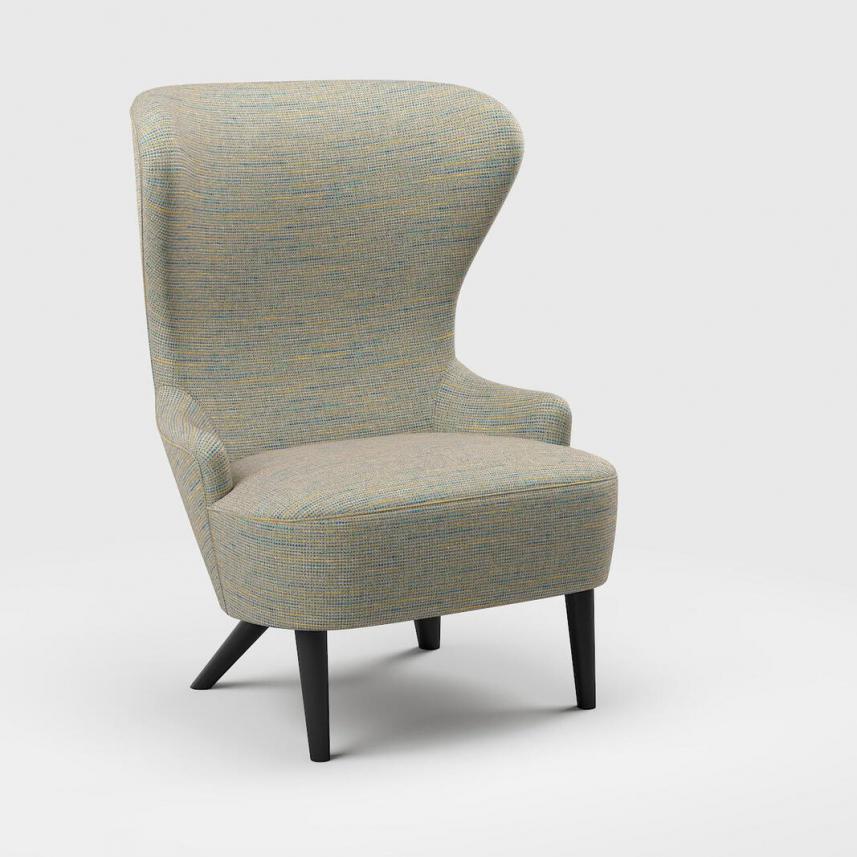 tkanina tapicerska na krzesła i fotel-łatwego czyszczenia-niebiesko-miodowy