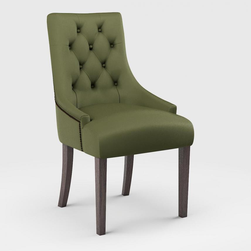 tkanina tapicerska łatwego czyszczenia na krzesła i fotele - plusz zielony