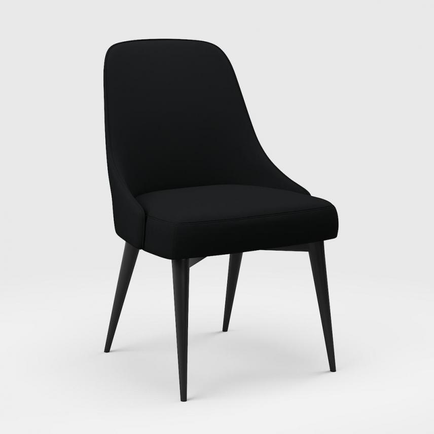 tkanina tapicerska łatwego czyszczenia na krzesła i fotele - plusz czarny