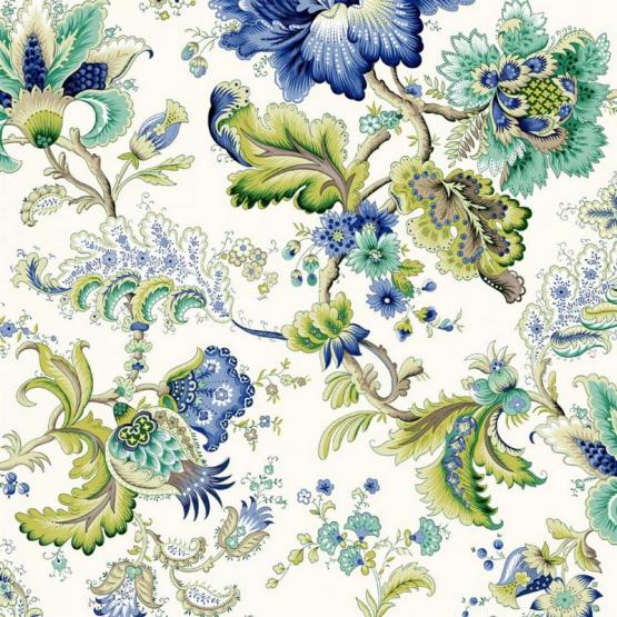 tkanina-zasłnowa-obiciowa-niebieskie kwiaty