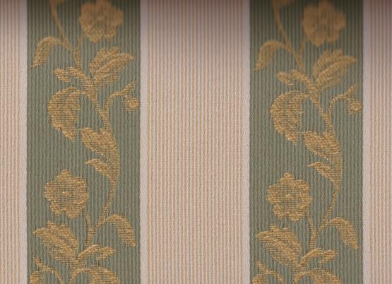 Tkanina tapicerska , zasłonowa zielona z motywem klasycznym