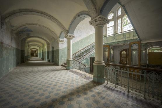 Fototapeta ścienna przestrzenna-schody vintage- wzór