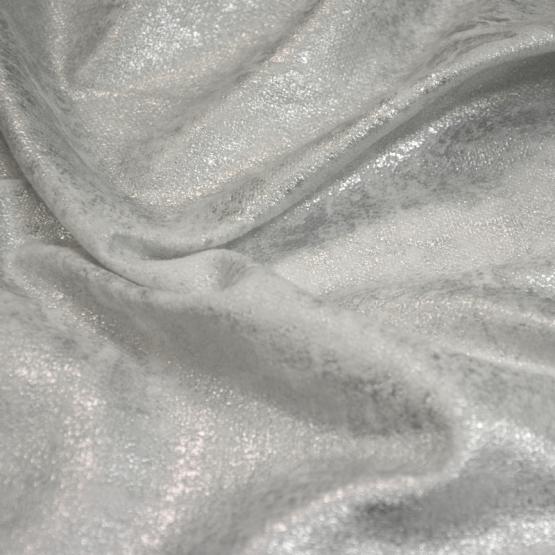 Tkanina zasłonowa GLAMLUX 44 - biało- srebrna
