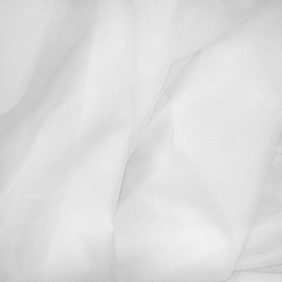 Tkanina firankowa  WOAL trudnopalny biały -420cm