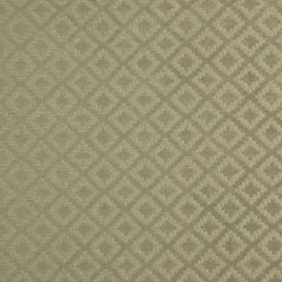 Beżowo-brązowa tkanina zasłonowa i obiciowa z tkanym wzorem geometrycznym - Boho Geometric Cross 07