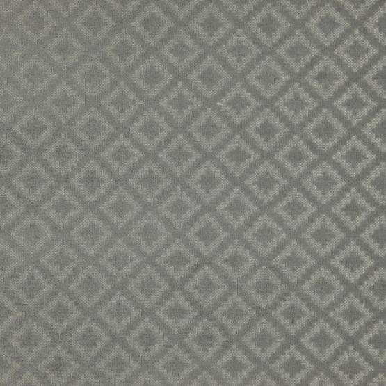 Szara tkanina zasłonowa i tapicerska z motywem graficznym - BOHO Geometric Cross 06