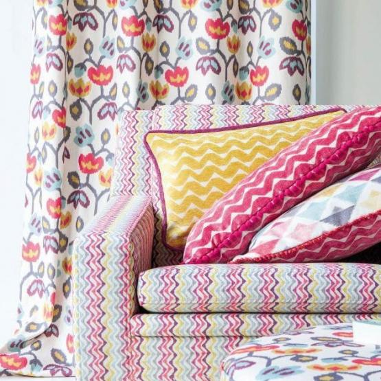 Kolekcja tkanin zasłonowych i tapicerskich do wnętrz nowoczesnych stylizowanych na lata 60-te