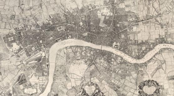 Fototapeta w stylu vintage-Plan miasta Londyn-Widok wzoru