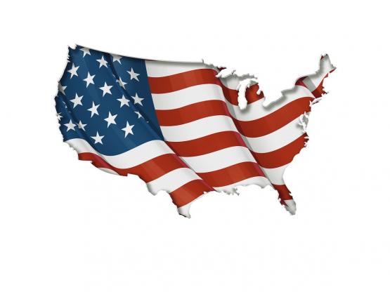 Fototapeta ścienna z motywem flagi/mapy USA - widok wzoru