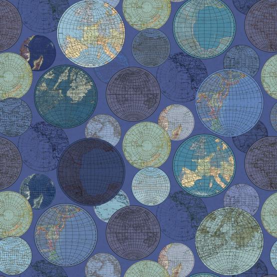Globusy-Fototapeta ścienna nawiązująca do mapy świata-Widok wzoru