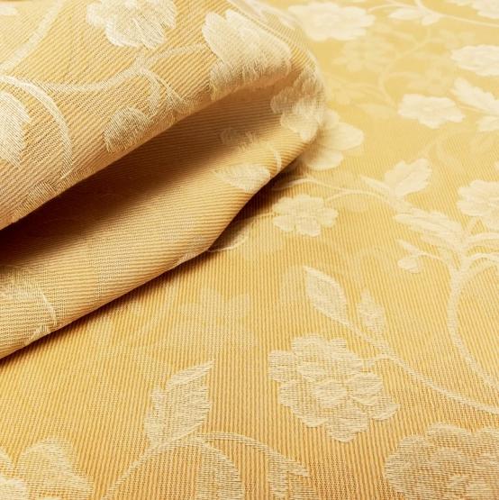 Tkanina tapicerska i zasłonowa-stylowa-kwiaty-złota
