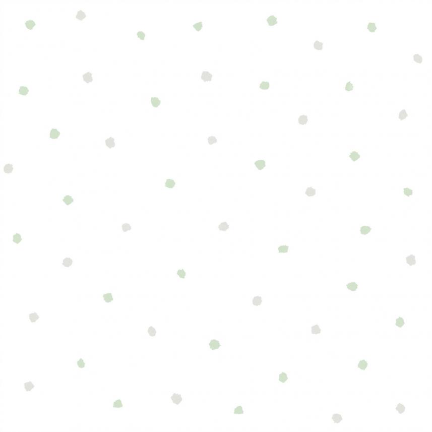 tapeta ścienna kropki zielone- raport wzoru -  kolekcja  Kingsly72015