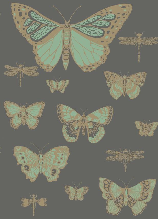 tapeta ścienna od Cole and Son - kolekcja  Whimsical - wzór Butterflies and dranonflies 103_15067 -raport