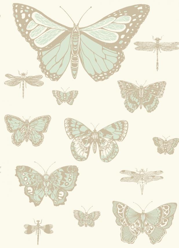 tapeta ścienna od Cole and Son - kolekcja  Whimsical - wzór Butterflies and dranonflies 103_15065 -raport