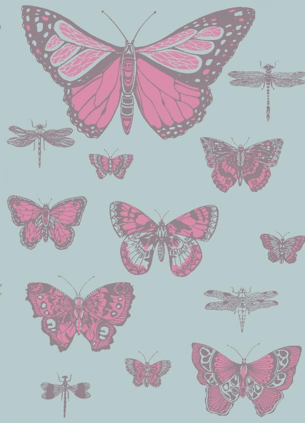 tapeta ścienna od Cole and Son - kolekcja  Whimsical - wzór Butterflies and dranonflies 103_15062 -raport