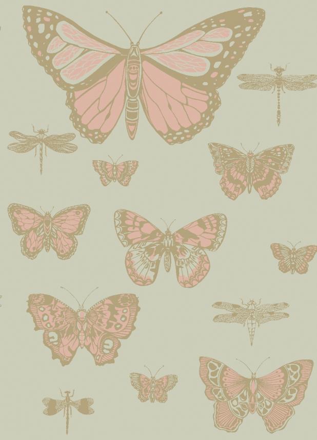 tapeta ścienna od Cole and Son - kolekcja  Whimsical - wzór Butterflies and dranonflies 103_15063 -raport