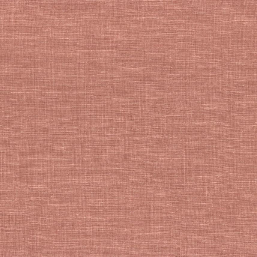 tapeta ścienna imitująca len  - kolor różowy- Le lin 73812150
