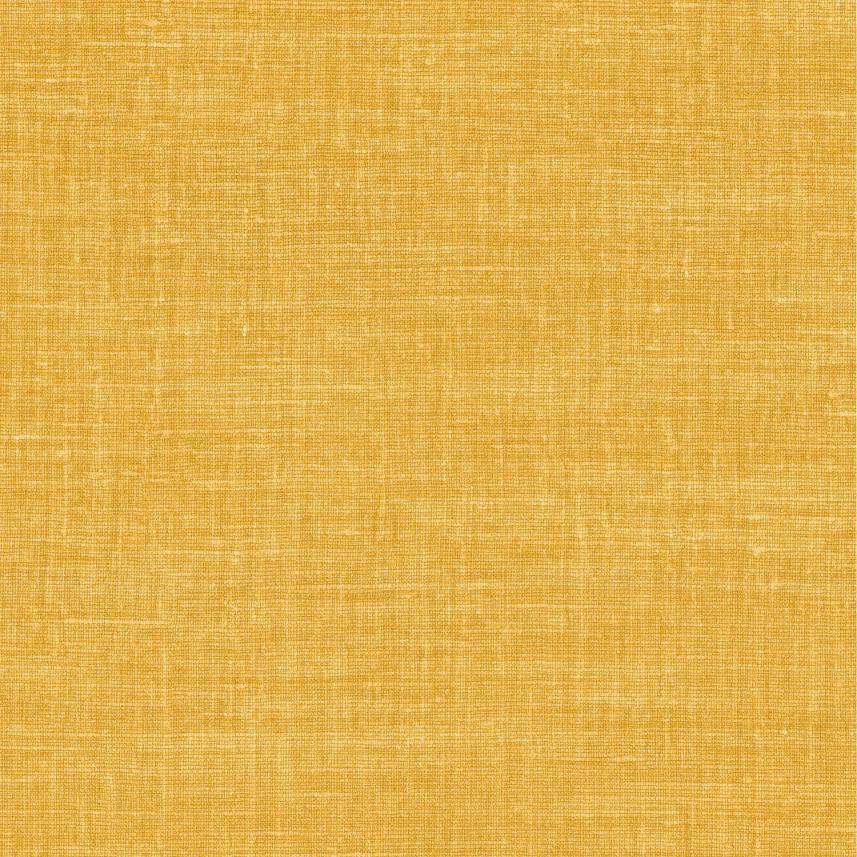 tapeta ścienna imitująca len  - kolor żółty- Le lin 73815106