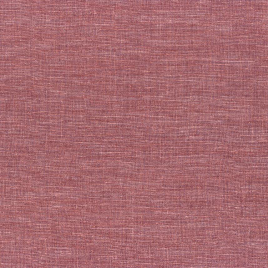 tapeta ścienna imitująca len  - kolor różowy- Le lin 73810926