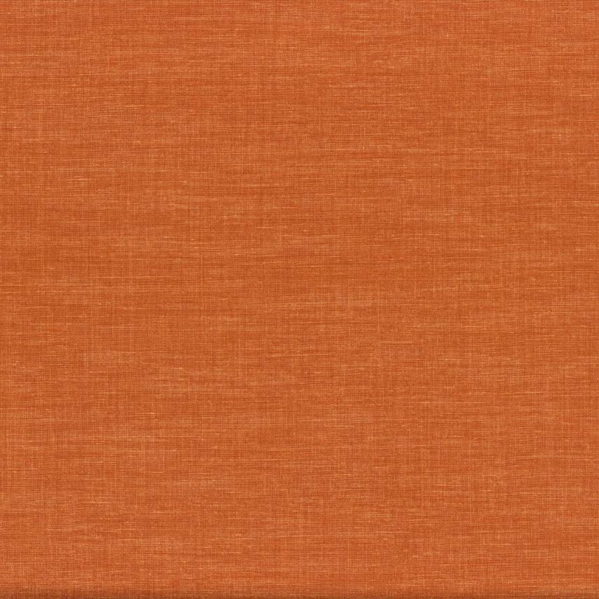 tapeta ścienna imitująca len  - kolor pomarańczowy- Le lin 73811946