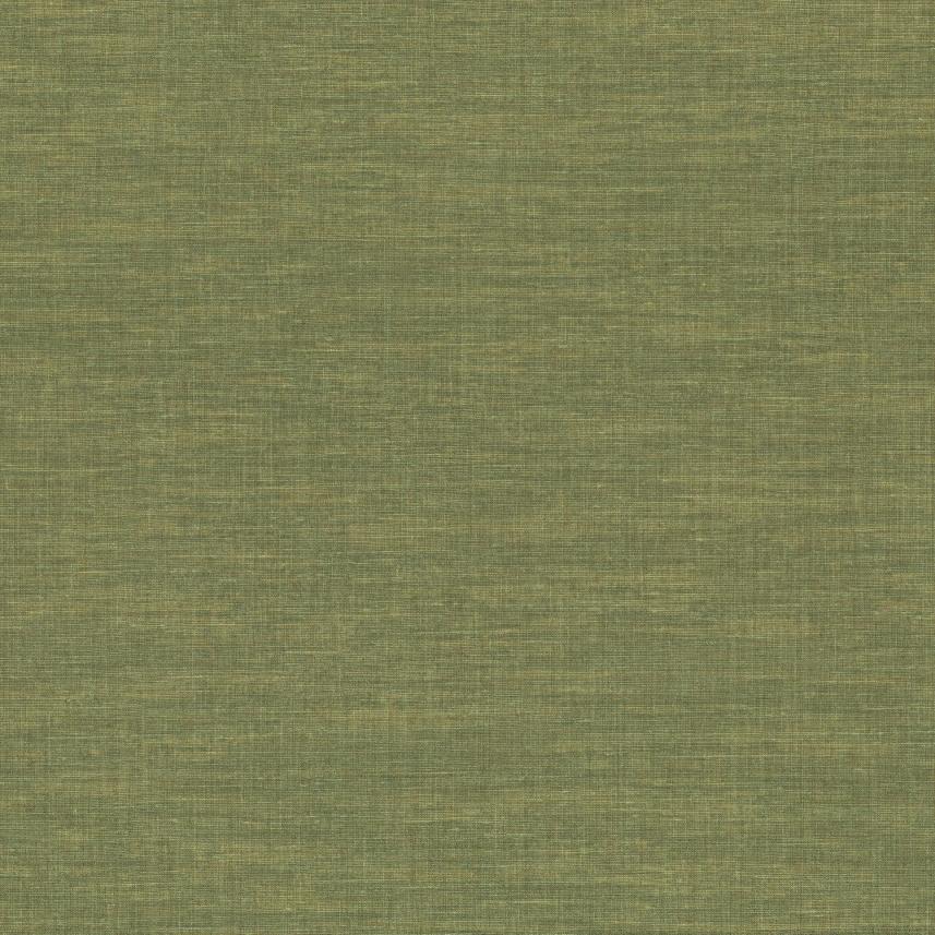tapeta ścienna imitująca len  - kolor zielony- Le lin 73811742