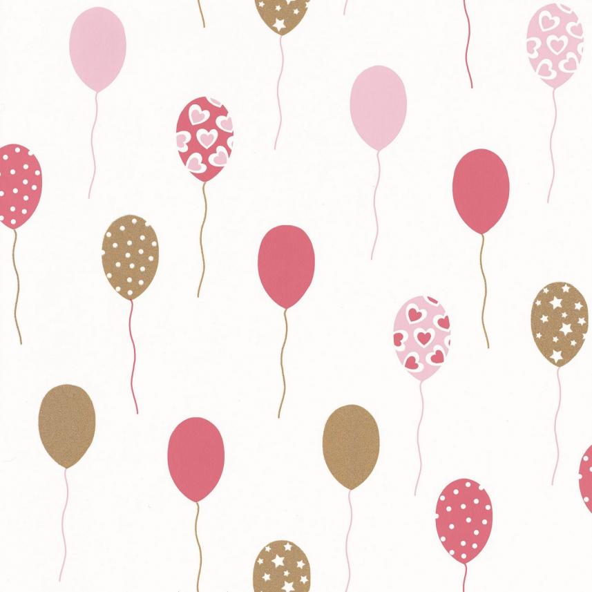 Tapeta ścienna w balony do pokoju dziewczynki - GPR100864308 Girl Power - w tonacji różowej