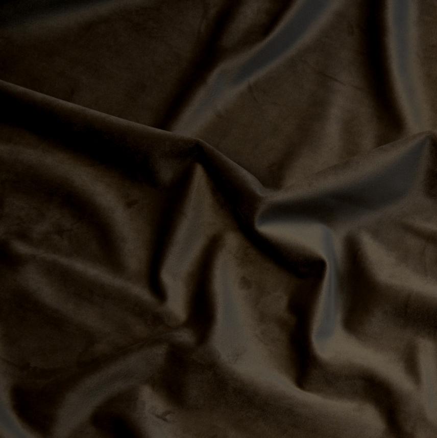 Brązowa tkanina zasłonowa Wide Velvet_szerokość 300cm