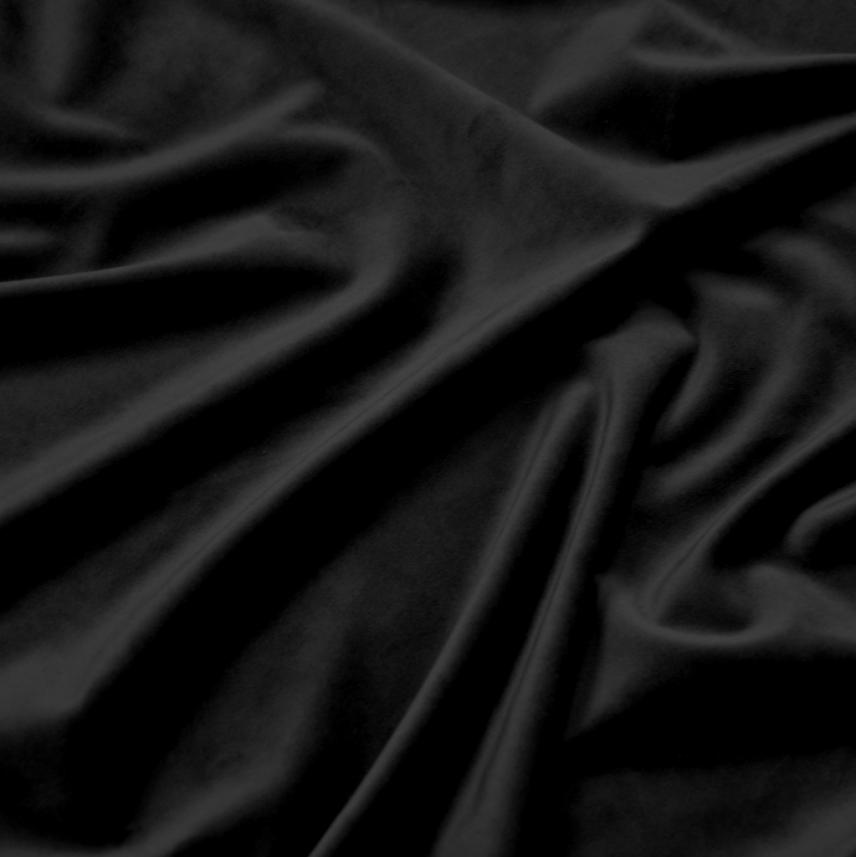 CZarna tkanina typu velvet na zasłony, rolety rzymskie, poduszki, narzuty_Wide Velvet_szer.300cm