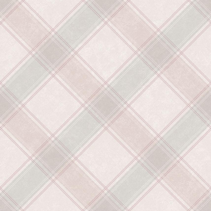 tapeta ścienna - Holden Kaleidoscope - wzór kraciasty - różowy 