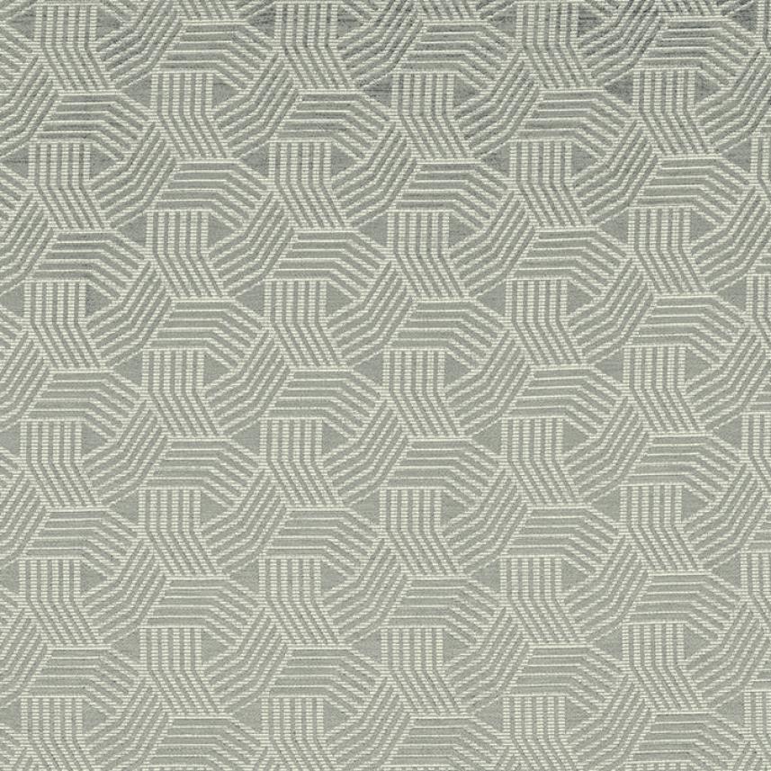 Szara tkanina na zasłony i obicia z motywem geometrycznym w stylu lat 60-tych_ Tamara Gris 40360215