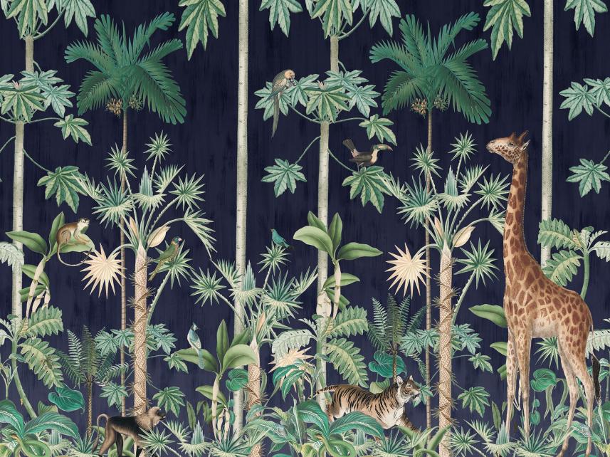fototapeta zwierzęta w dżungli - wzór