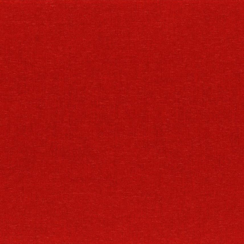 Tkanina zasłonowa i dekoracyjna o naturalnym, lnianym splocie-na lniane zasłony-Bruges-czerwony