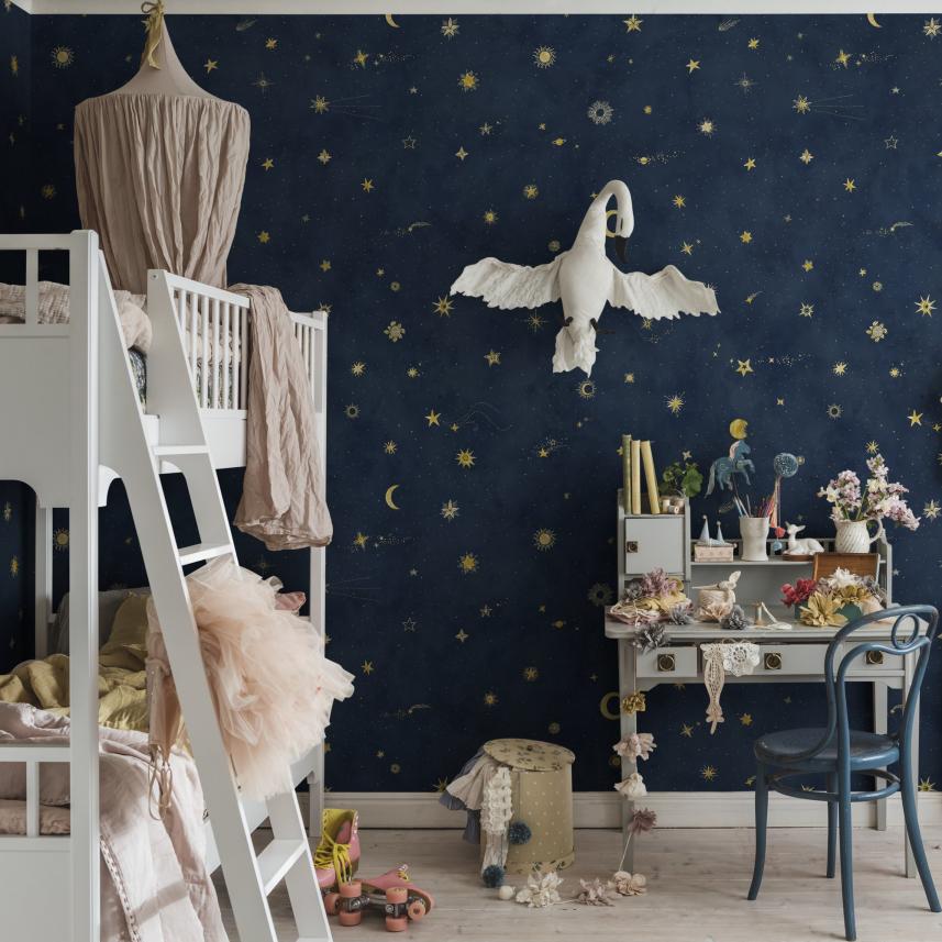 fototapeta do pokoju dziecka - niebo z gwiazdami - zdjęcie aranżacyjne