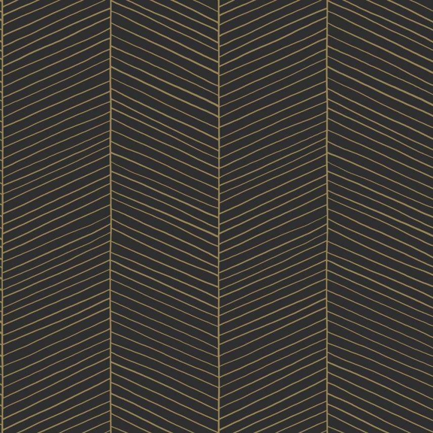 Tapeta ścienna w czerni i złocie - 139136 Black&White -  wzór