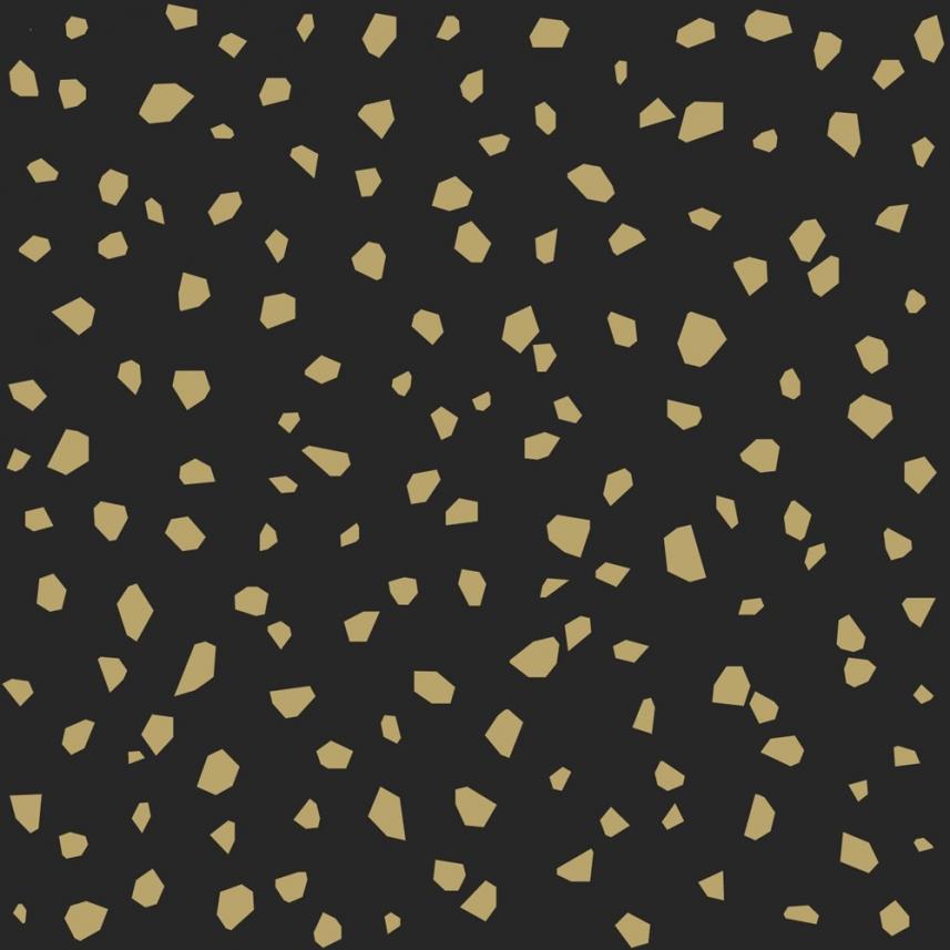 Tapeta ścienna w czerni i złocie - 139134  Black&White -  wzór