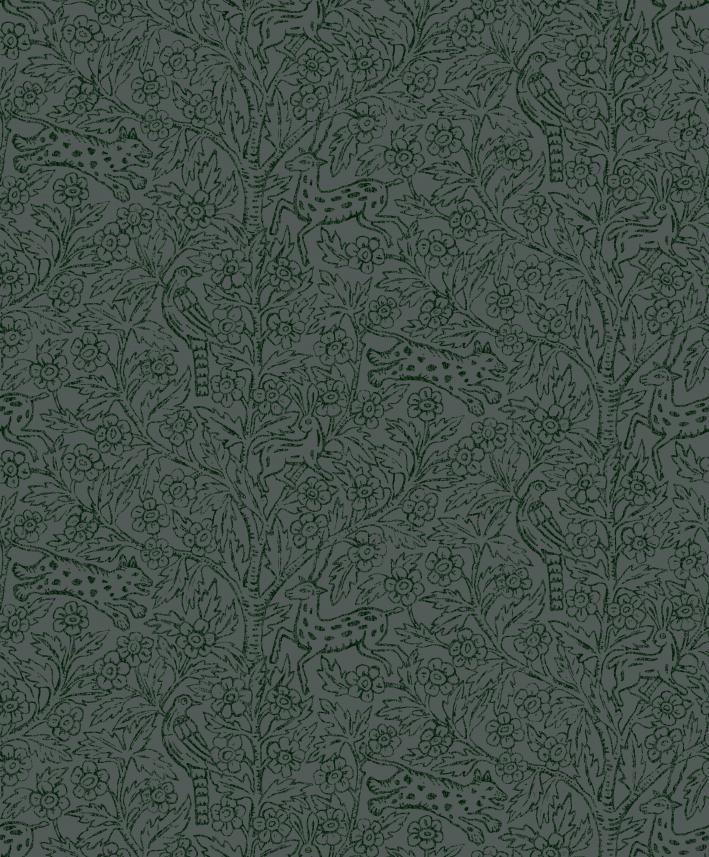 tapeta ścienna puszcza - zielony - 827-88 Familj II Sandberg