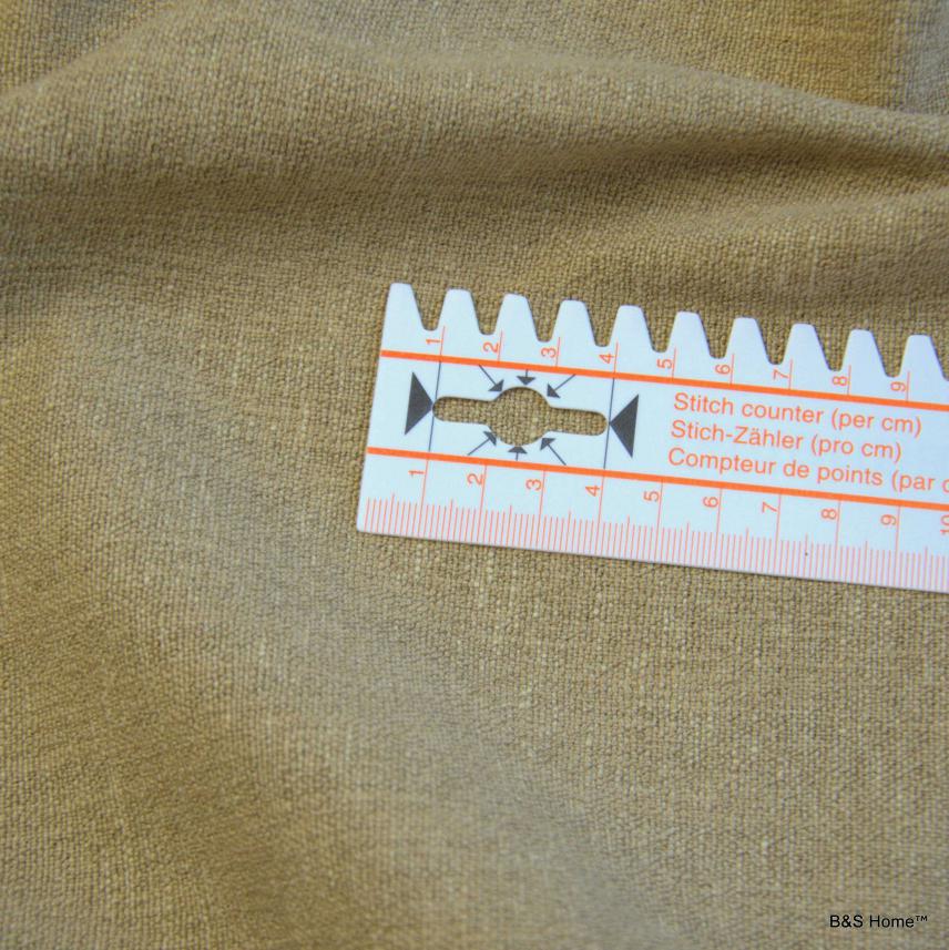 Tkanina na zasłony o naturalnym splocie-jasny stonowany brąz/kamel