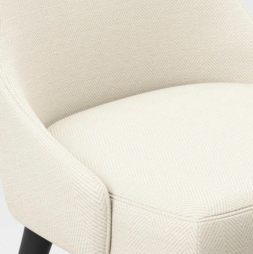 tkanina obiciowa w jodełkę łatwego czyszczenia-na fotel-zbliżenie-beż