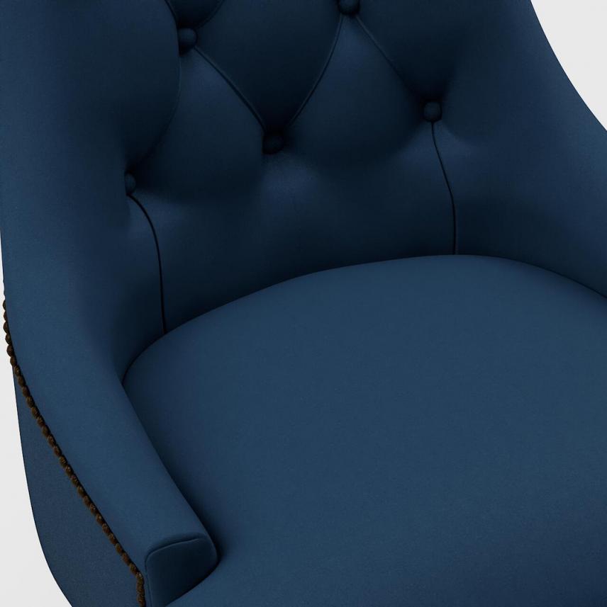 tkanina tapicerska łatwego czyszczenia na krzesła i fotele - plusz niebieski