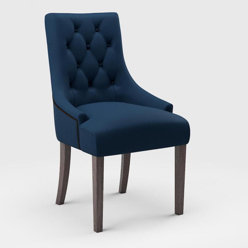 tkanina tapicerska łatwego czyszczenia na krzesła i fotele - plusz niebieski