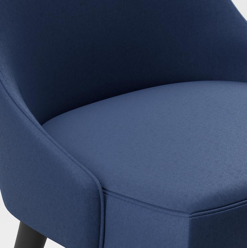 tkanina tapicerska łatwego czyszczenia na krzesła i fotele - plusz granat
