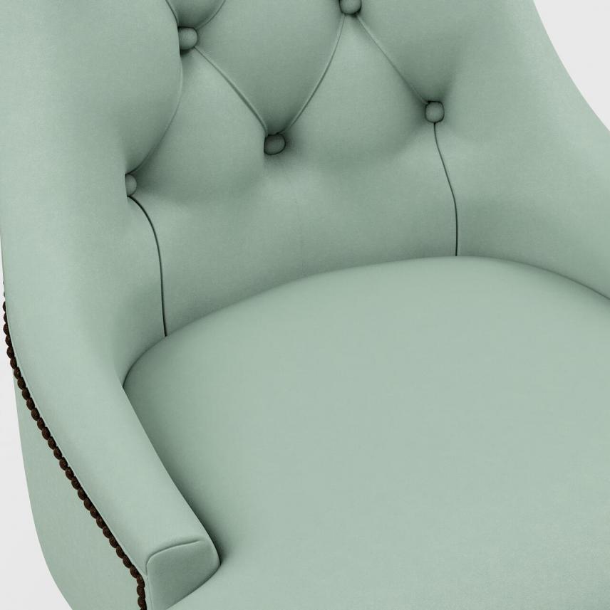 tkanina tapicerska łatwego czyszczenia na krzesła i fotele - plusz miętowy