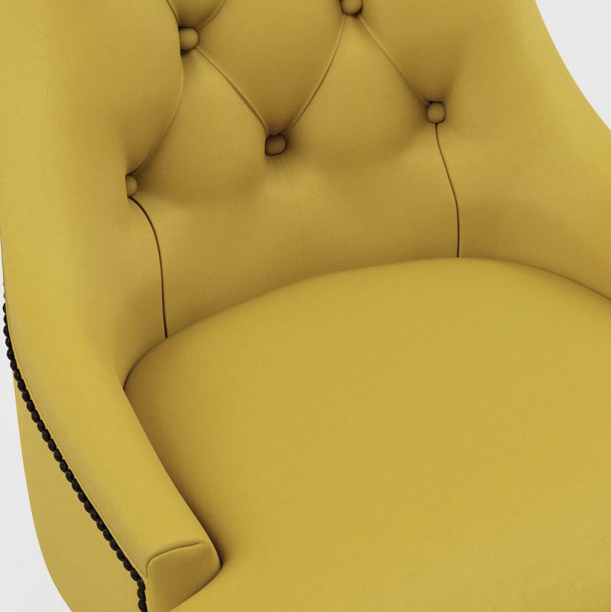 tkanina tapicerska łatwego czyszczenia na krzesła i fotele - plusz miodowy