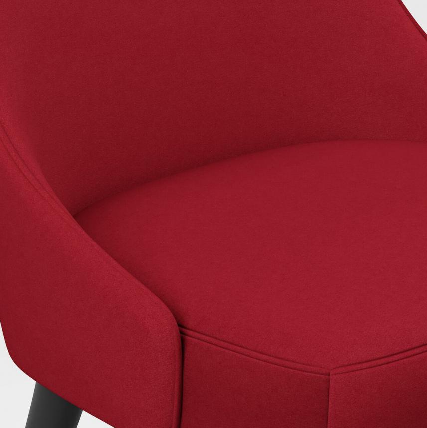 tkanina tapicerska łatwego czyszczenia na krzesła i fotele - plusz czerwony
