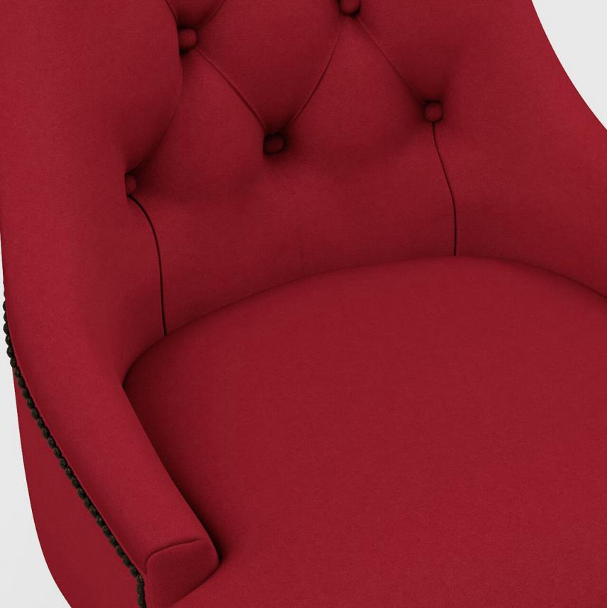 tkanina tapicerska łatwego czyszczenia na krzesła i fotele - plusz czerwony